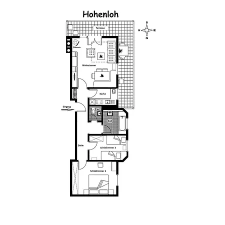 Apartamento Haus Bergidyll 3-raum-wohnung Hohenloh *